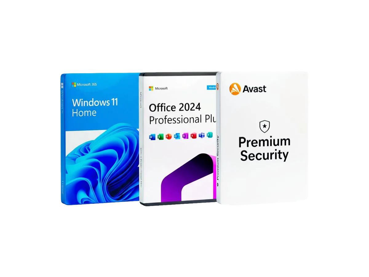 Windows 11 Home + Microsoft Office 2024 Professional Plus + Avast Premium Security