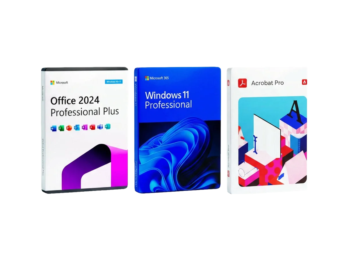 Microsoft Office 2024 Professional Plus + Windows 11 Professional + Adobe Acrobat Pro 2020