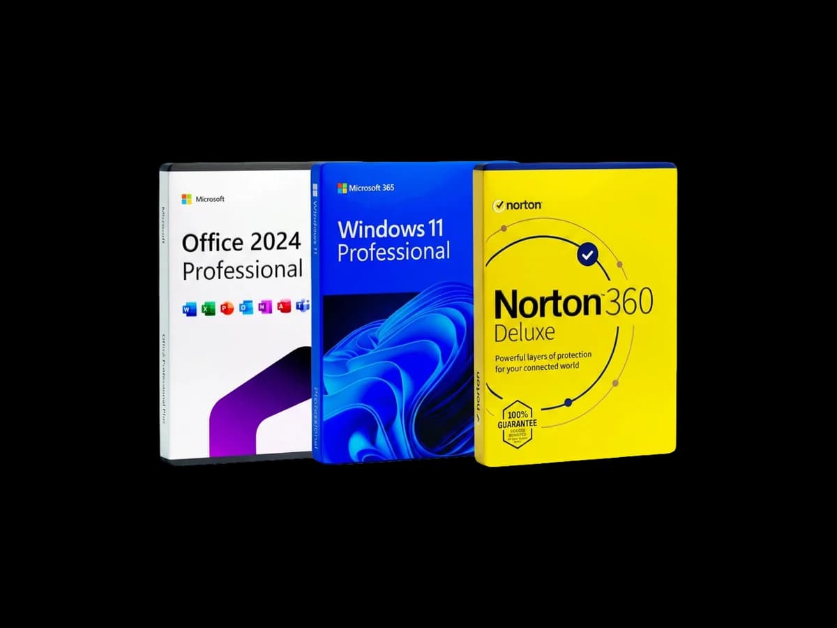 Microsoft Office 2024 Professional Plus + Windows 11 Professional + Norton 360 Deluxe